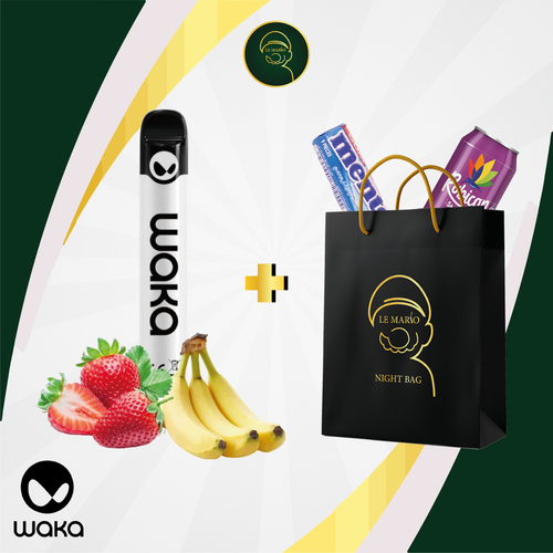 Waka Solo 2 Strawberry Banana 2500 Puffs | Vape Jetable Casablanca Maroc - Le Mario