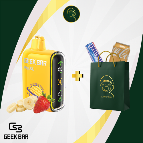 Geek Bar Pulse Maroc – Strawberry Banana | Le Mario Smoke Shop Casablanca