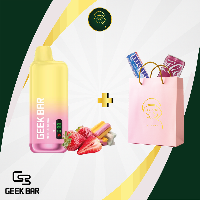 Geek Bar Meloso Ultra – 10 000 Puffs Strawberry Bubble Ice 🍓🍬❄️✨