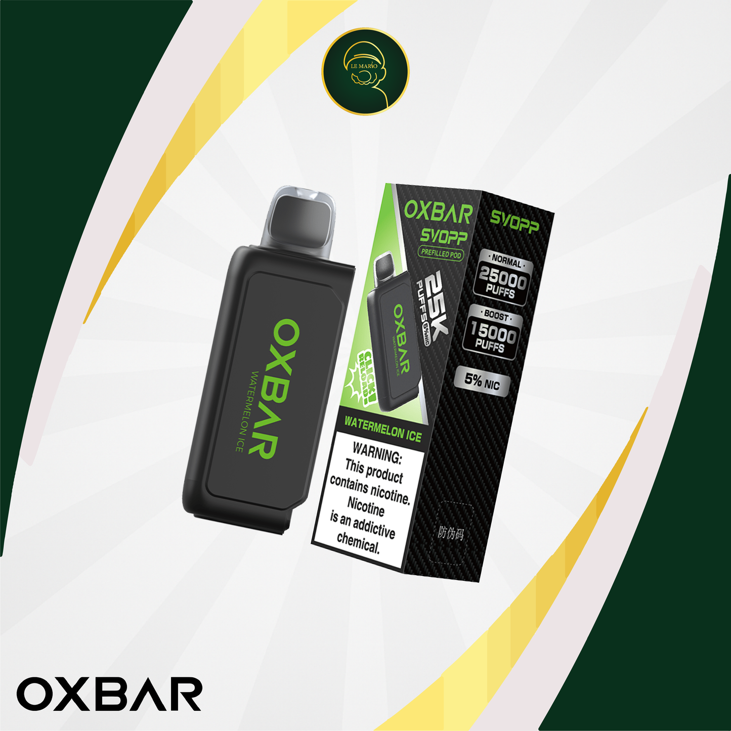 Pod Oxbar Svopp – Jetable Watermelon Ice 5%