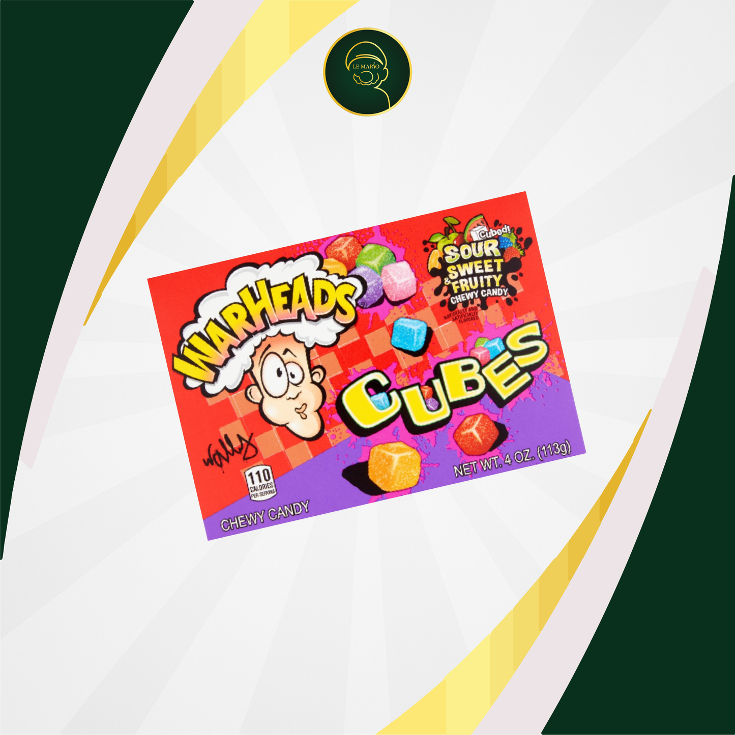 Warheads Cubes Sour Sweet & Fruity 113G