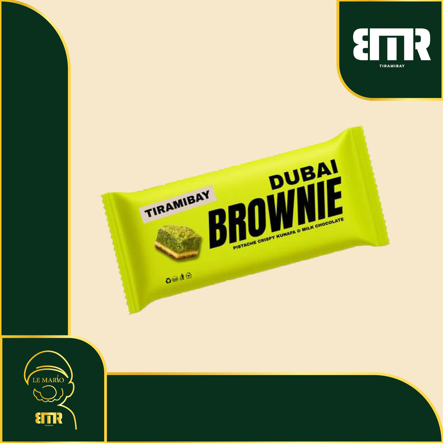 Brownie Dubai – Pistache Kunafa & Milk Chocolate
