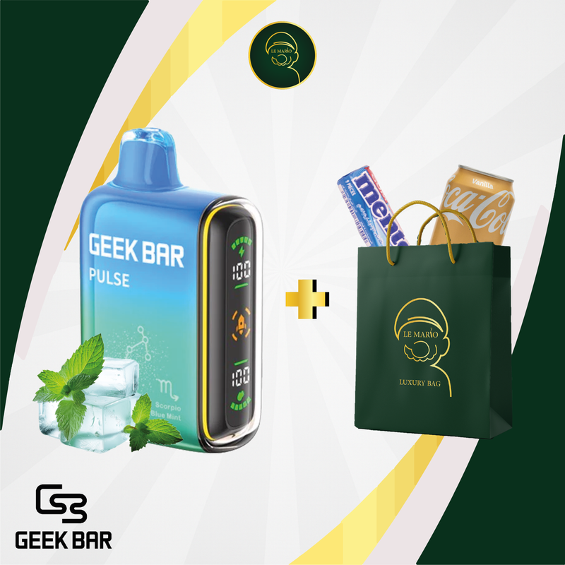 Geek Bar Pulse Maroc – Blue Mint | Le Mario Smoke Shop Casablanca