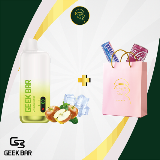 Geek Bar Meloso Ultra Maroc – Double Apple Ice 10K Puffs | Le Mario Smoke Shop Casablanca