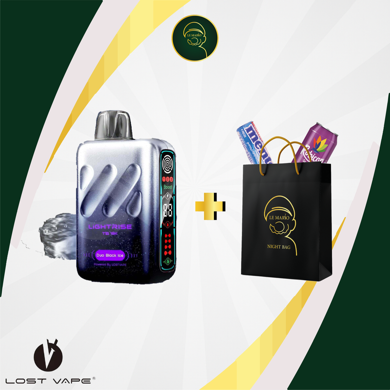 LightRise TB – 18 000 Puffs Duo Black Ice ⚫❄️✨