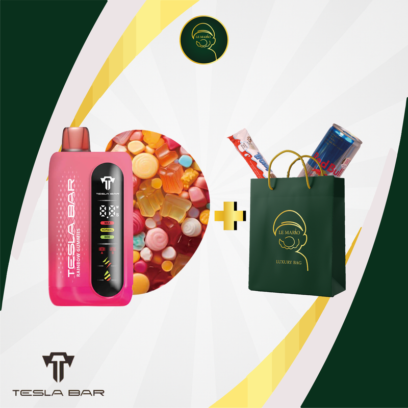 Tesla Bar XT – 23 000 Puffs Rainbow Gummies 🌈🍬✨