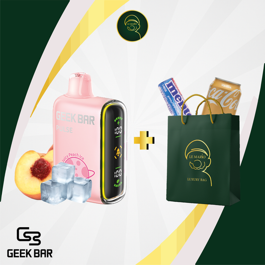 Geek Bar Pulse Maroc – Juicy Peach Ice | Le Mario Smoke Shop Casablanca