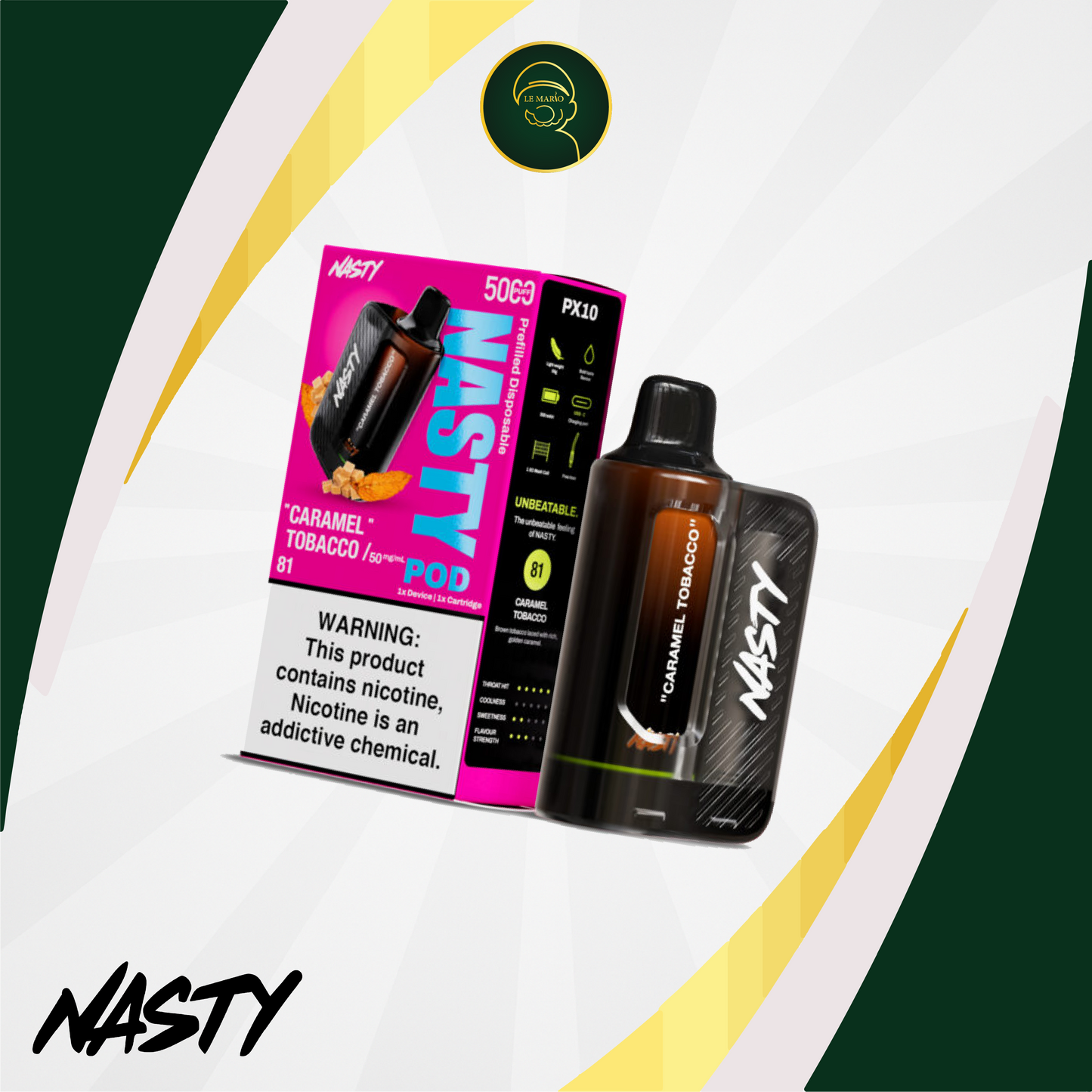 NASTY Pod Starter Kit – Caramel Tobacco 50MG