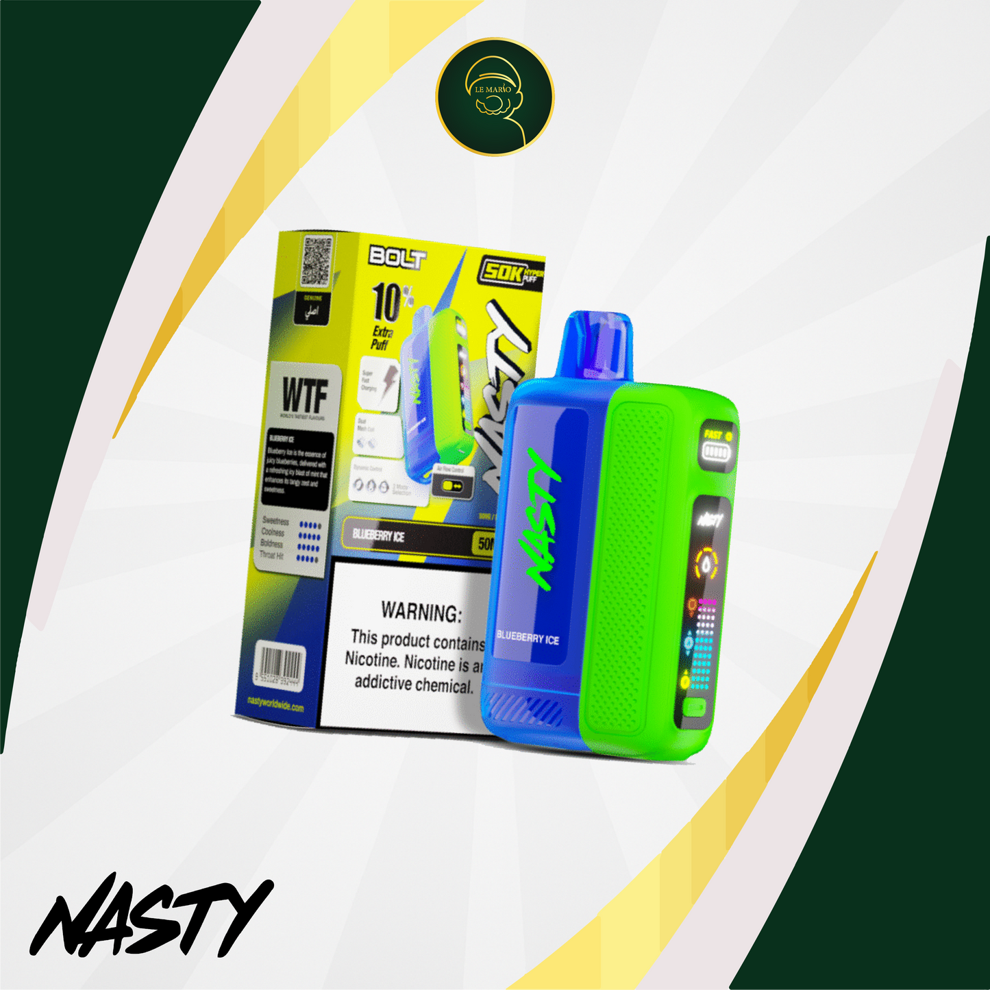 Nasty BOLT 50K-Blueberry Ice 50mg