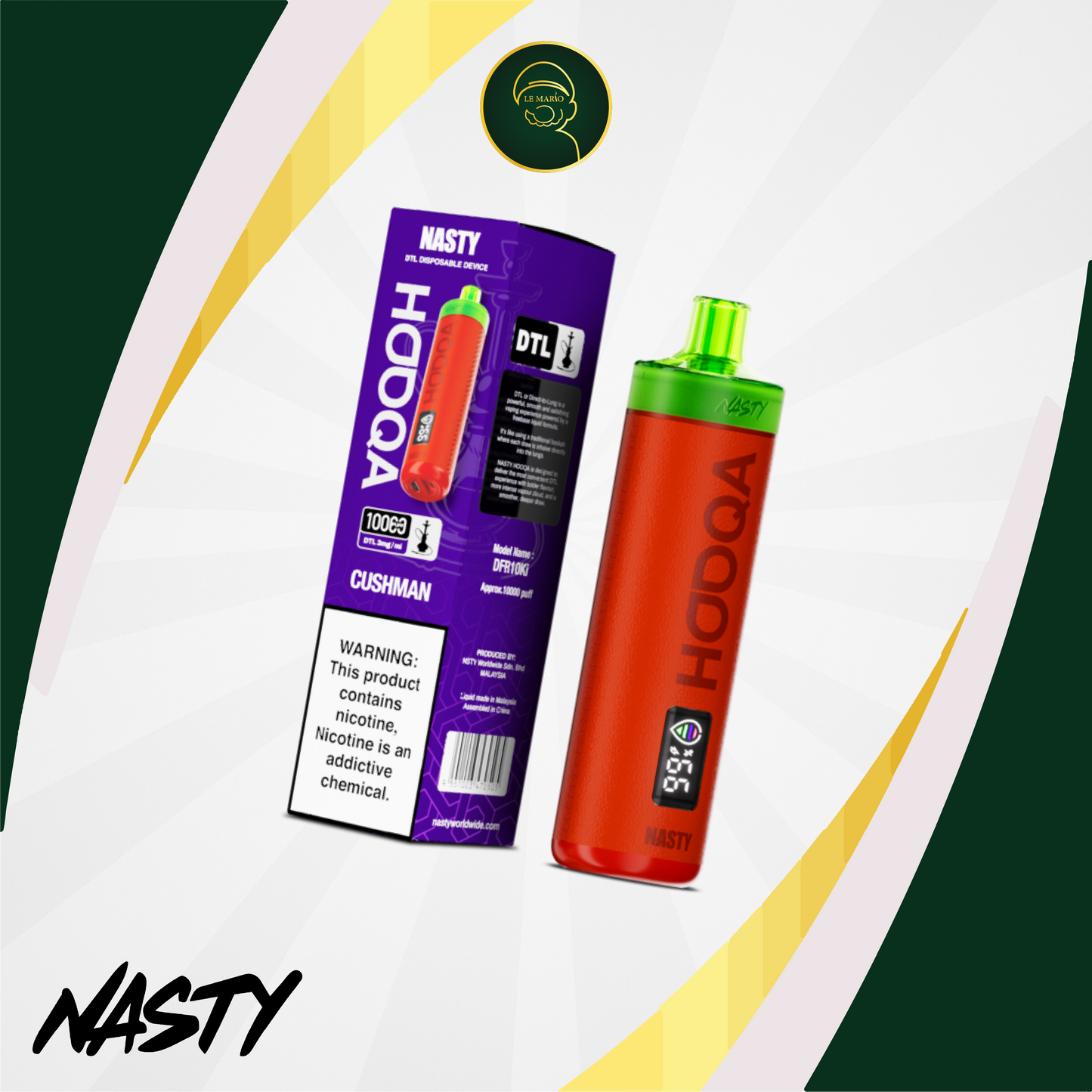 Nasty HOOQA 10K – Cushman Mango 3MG