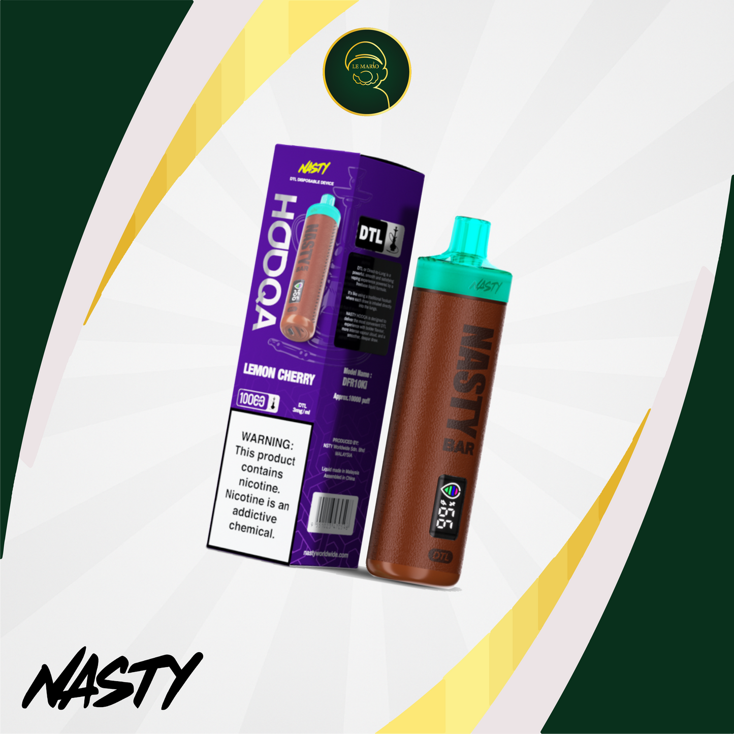 Nasty HOOQA 10K – Lemon Cherry 3MG