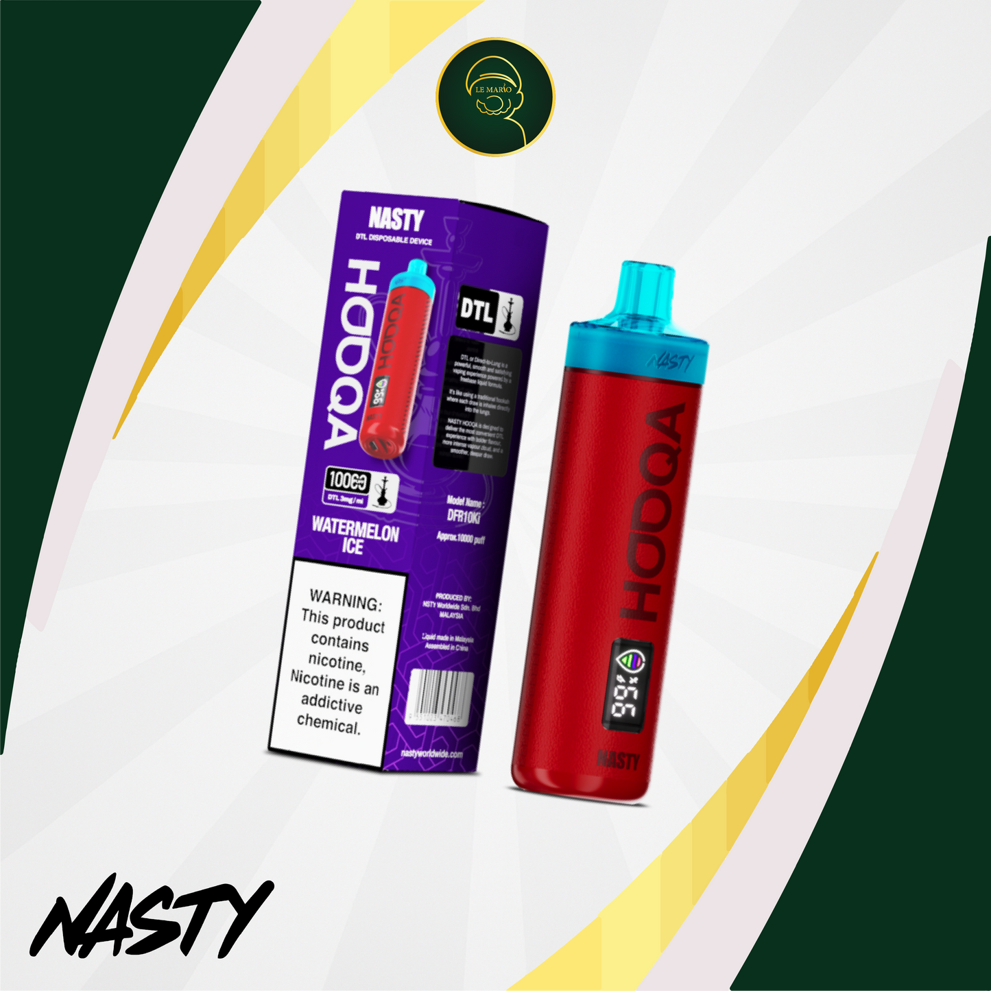 Nasty HOOQA 10K – Watermelon Ice 3MG