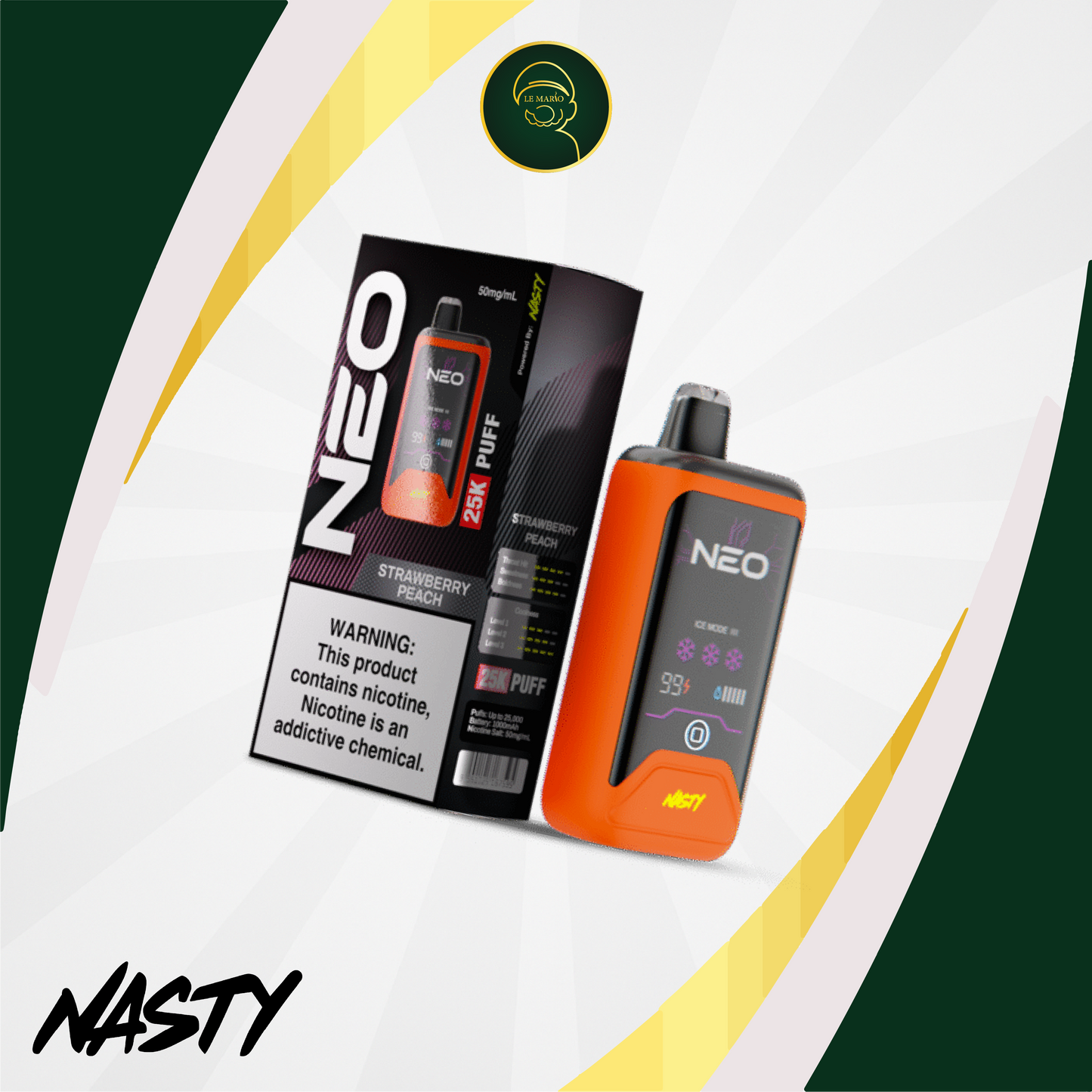 Nasty NEO 25K-Strawberry Peach 50mg