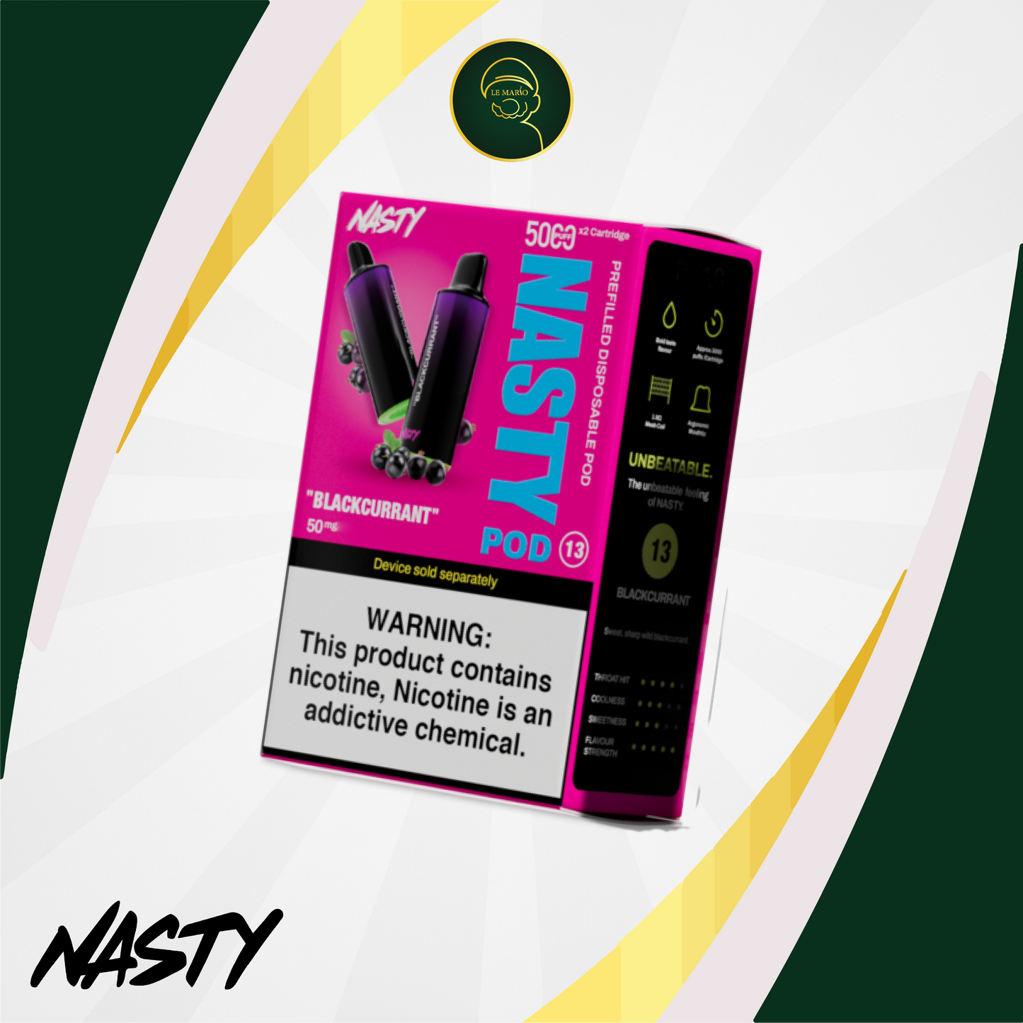 Nasty Pod 5000x2 – Blackcurrant 20mg