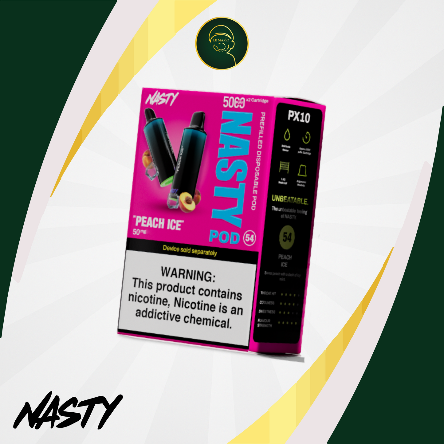 Nasty Pod 5000x2 – Peach Ice 50mg