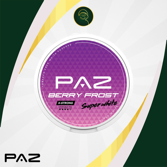 Paz Berry Frost Super White Nicotine Pouches – 18mg 🫐❄️⚡