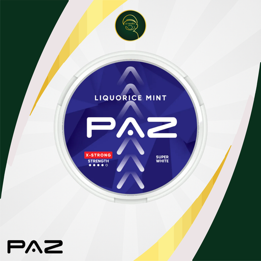 Paz Liquorice Mint Nicotine Pouches – 18mg 🌿🍬❄️⚡