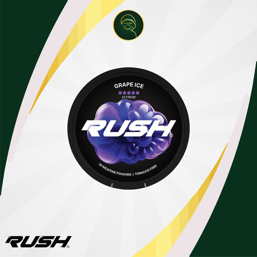 Rush Grape Ice Nicotine Pouches – 30mg 🍇❄️