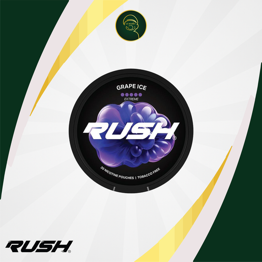 Rush Grape Ice Nicotine Pouches – 30mg 🍇❄️