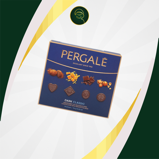 Candies PERGALE 343g Assorted classic in dark chocolate (Lithuania) I004