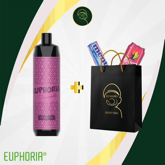 Euphoria DTL Hookah Clouds – 8 000 Puffs Peach Ice 🍑❄️✨