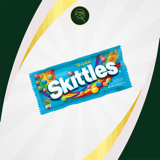 SKITTLES CANDY 38G TROPICAL BLUE