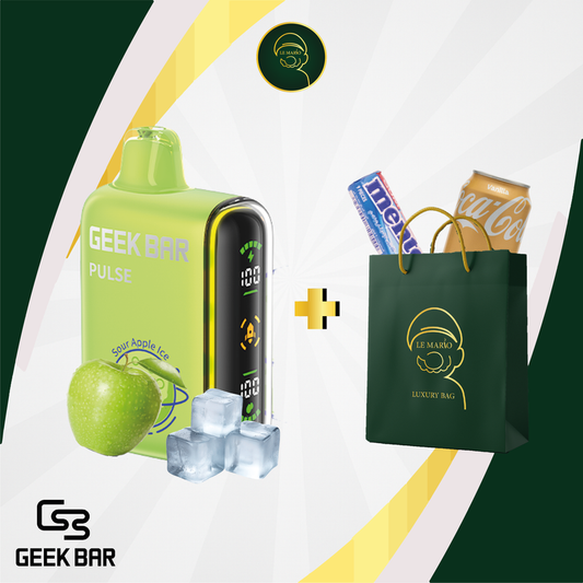 Geek Bar Pulse Maroc – Sour Apple Ice | Le Mario Smoke Shop Casablanca