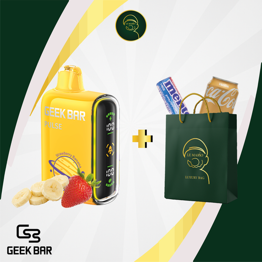 Geek Bar Pulse Maroc – Strawberry Banana | Le Mario Smoke Shop Casablanca